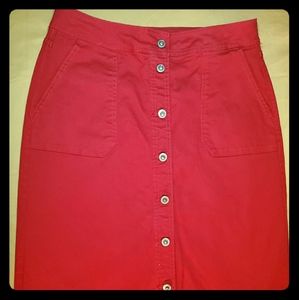 Liz Claiborne denim midi skirt